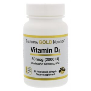 Califonia Gold Nutrition D3 vitamiin 2000IU 90/360tbl