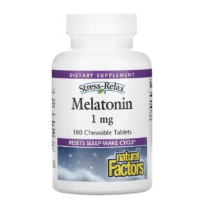 Natural Factors Melatoniini närimistabletid 1mg 90/180 tabletti